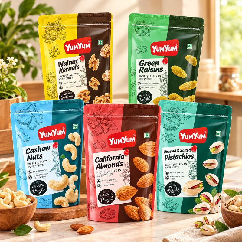Yum Yum nuts, dry fruits and breakfast products