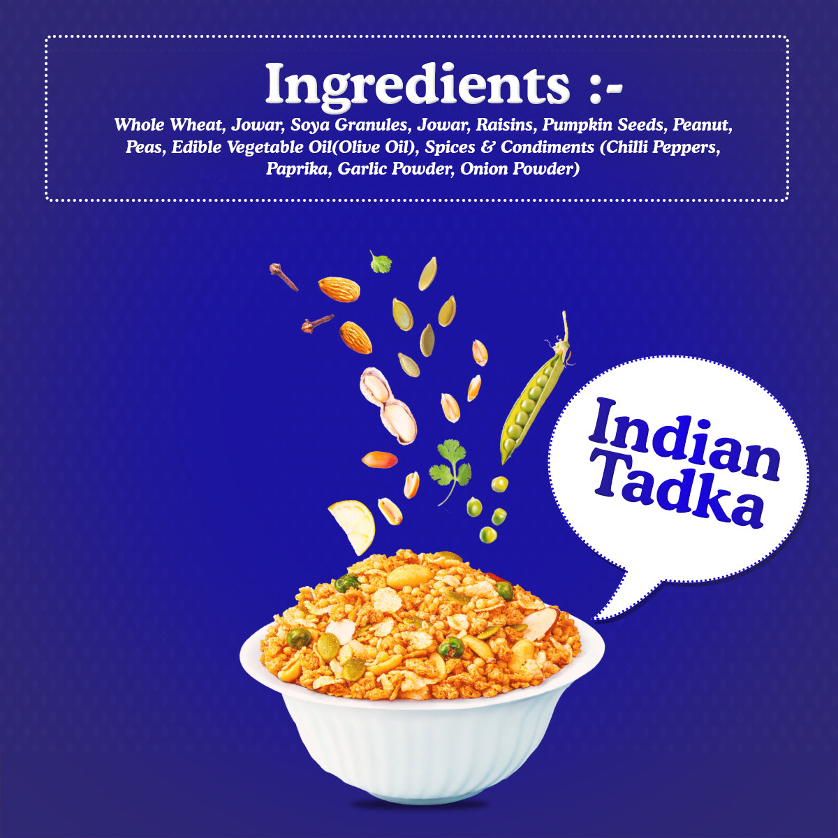Yum Yum Indian Tadka -80g x Pack of 2 Pouch