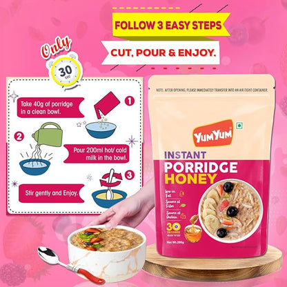 Yum Yum Instant Honey Porridge Pouch