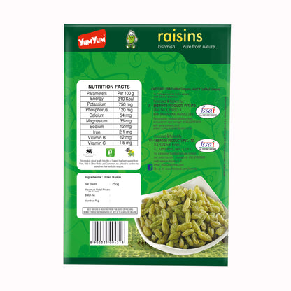 Yum Yum Green Raisins Box