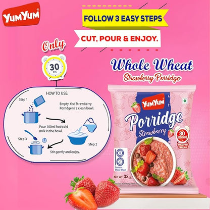 Yum Yum Instant Strawberry Porridge Pouch