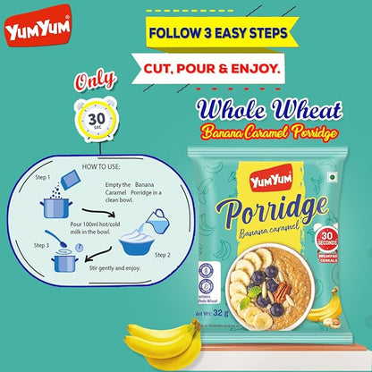 Yum Yum Instant Banana Caramel Porridge Pouch