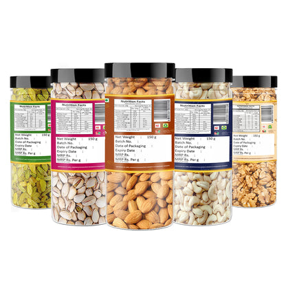 Yum Yum Almonds - Cashews - Pistachios - Raisins - Walnut Kernels (A-C-P-R-WK) Jar