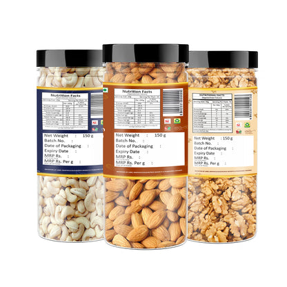 Yum Yum Almonds - Cashews - Walnut Kernels (A-C-WK) Jar