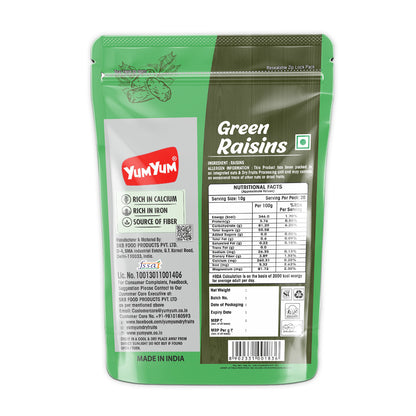 Yum Yum Green Raisins Pouch