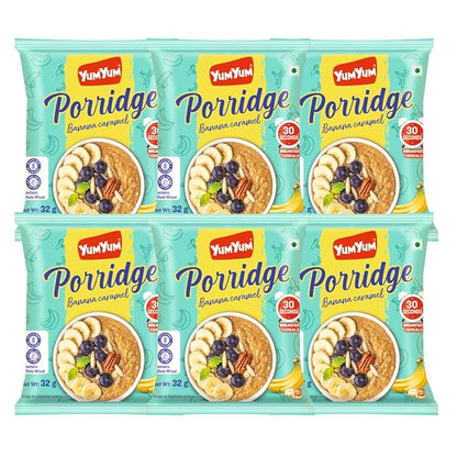 Yum Yum Instant Banana Caramel Porridge Pouch