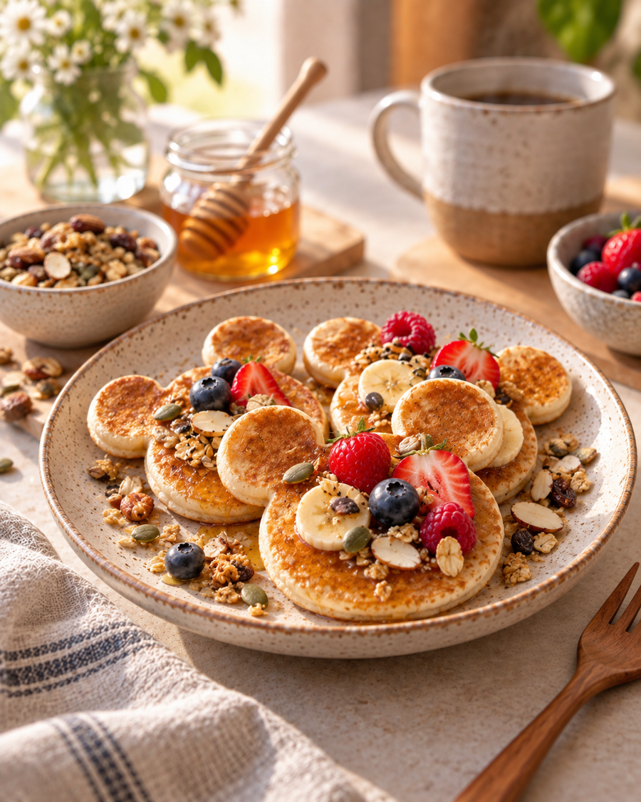Mickey Muesli Pancakes