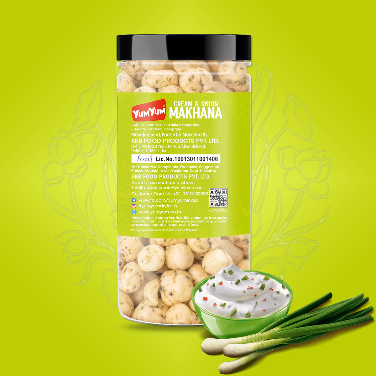 Yum Yum Cream & Onion Makhana 90g Jar