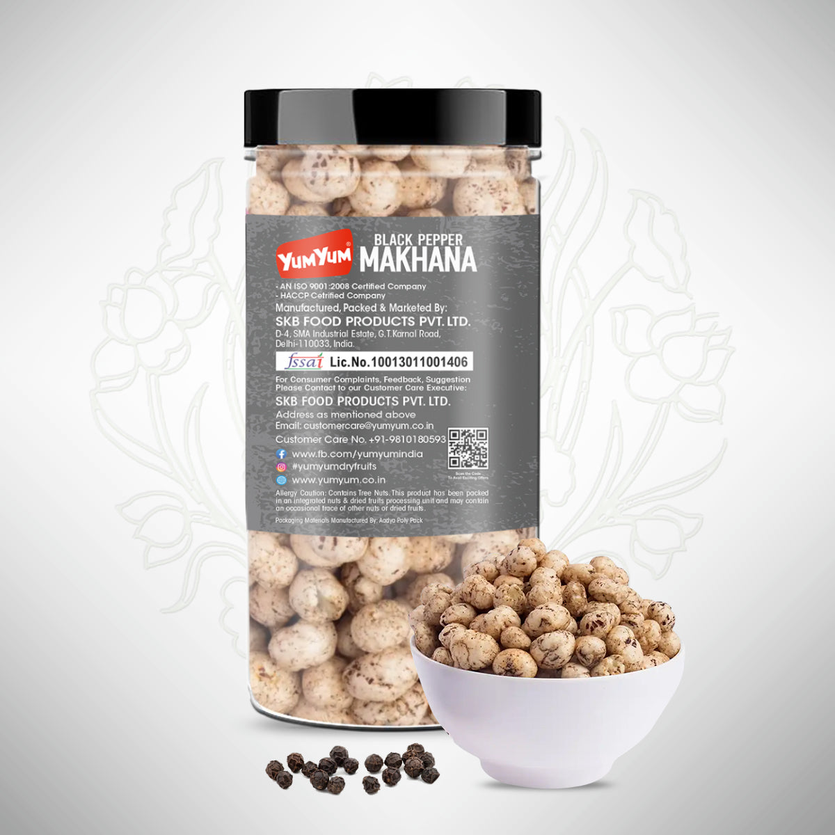 Yum Yum Black Pepper Makhana 90g Jar