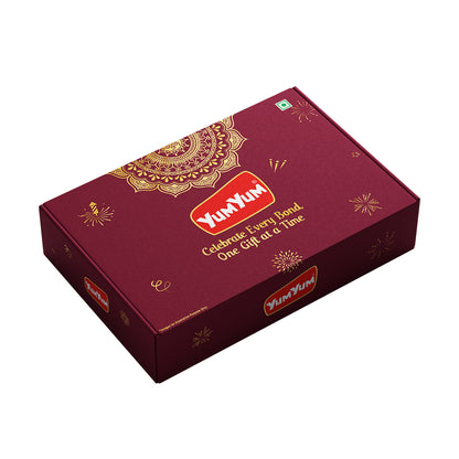 Yum Yum Festive Diwali Gift Pack 110g (Almond 30g, Cashew 30g, Raisins 50g)