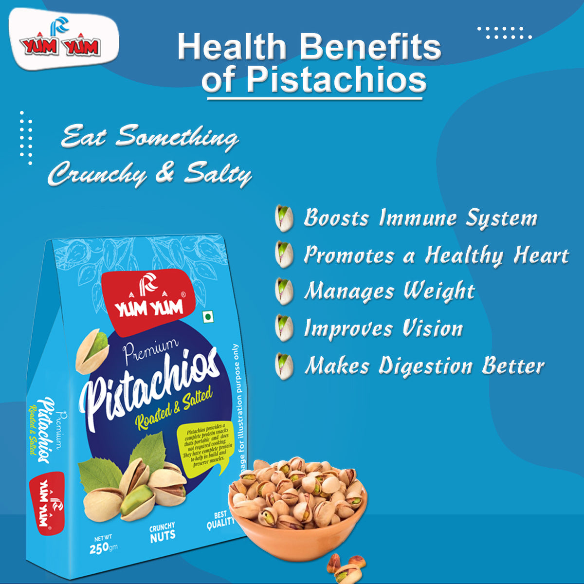 Yum Yum Roasted & Salted Pistachios Box