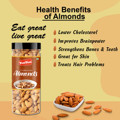 Yum Yum Almonds - Cashews - Pistachios - Raisins - Walnut Kernels (A-C-P-R-WK) Jar