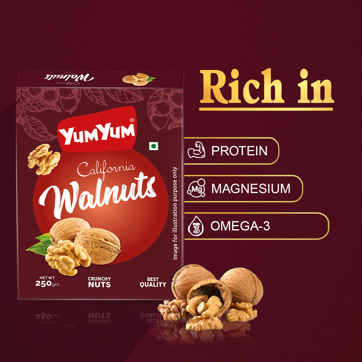 Yum Yum Walnut Kernels Box