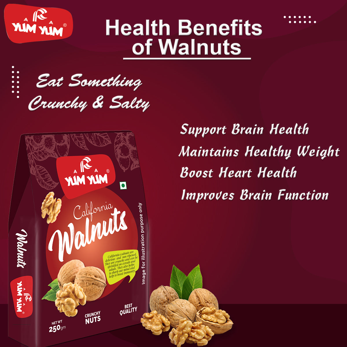 Yum Yum Walnut Kernels Box