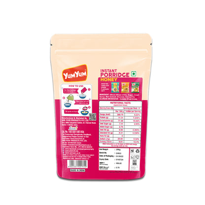 Yum Yum Instant Honey Porridge Pouch