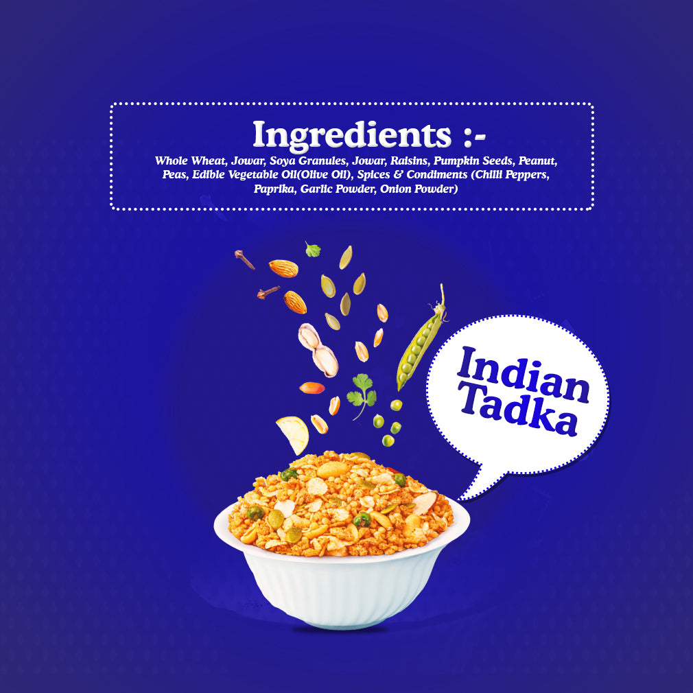 Yum Yum Snackit Healthy Millet Namkeen Combo | Indian Tadka, Hing Jeera & Hot Chilli Flavours | Crunchy Indian Snacks | Pack of 3 × 80 g