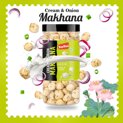 Yum Yum Cream & Onion Makhana 90g Jar