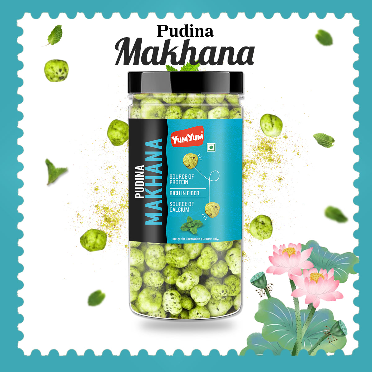 Yum Yum Pudina Makhana 90g Jar