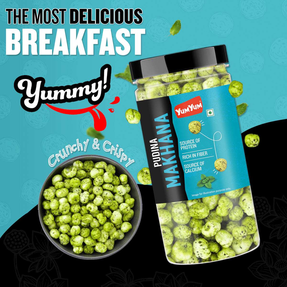 Yum Yum Pudina Makhana 90g Jar