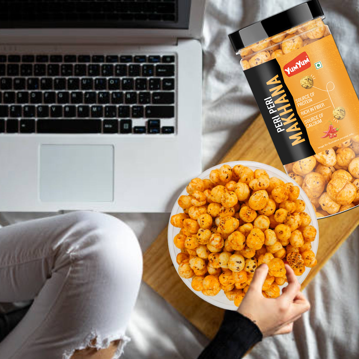 Yum Yum Peri Peri Makhana 90g Jar