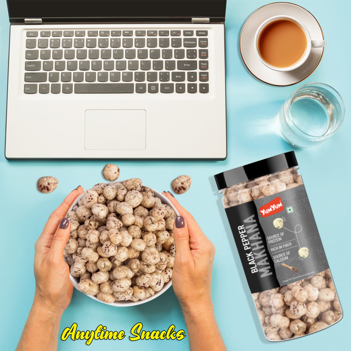 Yum Yum Black Pepper Makhana 90g Jar