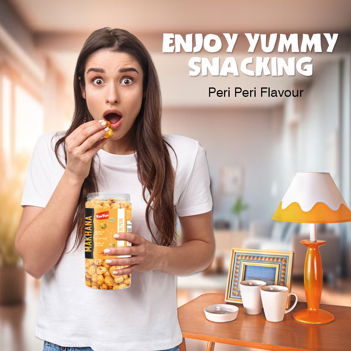 Yum Yum Peri Peri Makhana 90g Jar