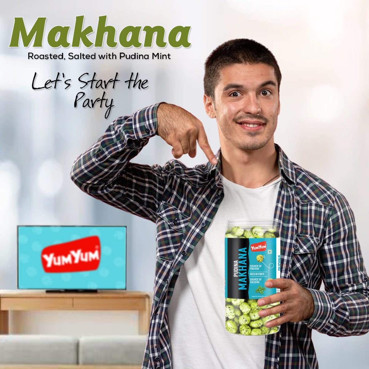 Yum Yum Pudina Makhana 90g Jar