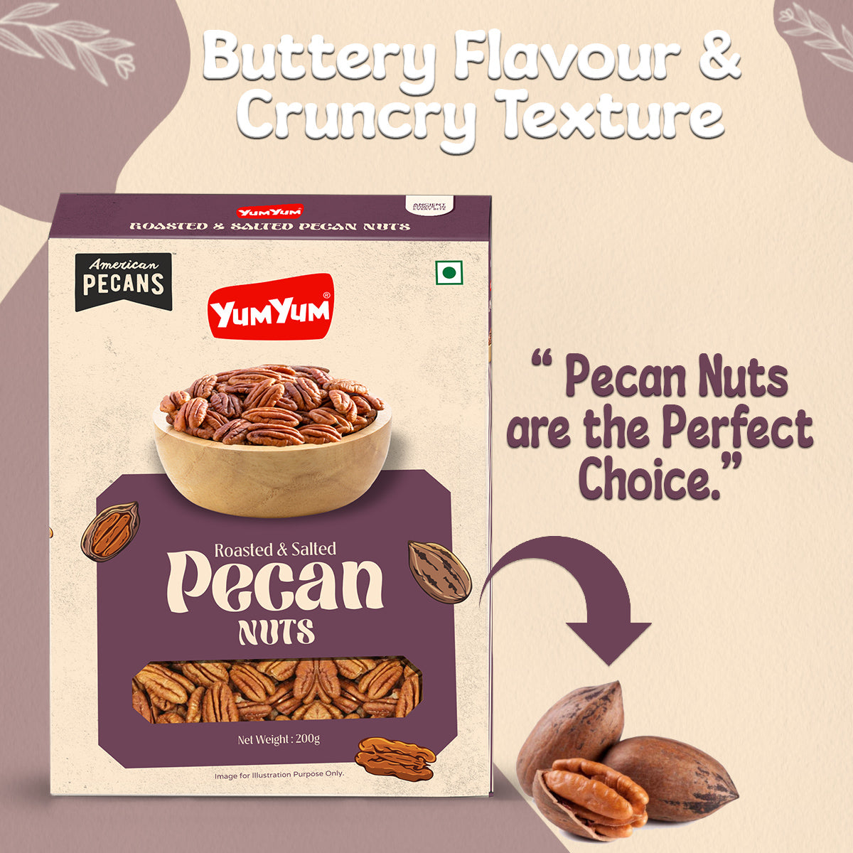 Yum Yum Roasted Pecan Nuts Box