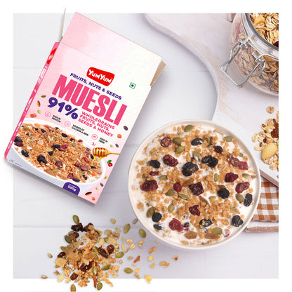 Yum Yum Fruits, Nuts & Seeds Honey Muesli 500g Box