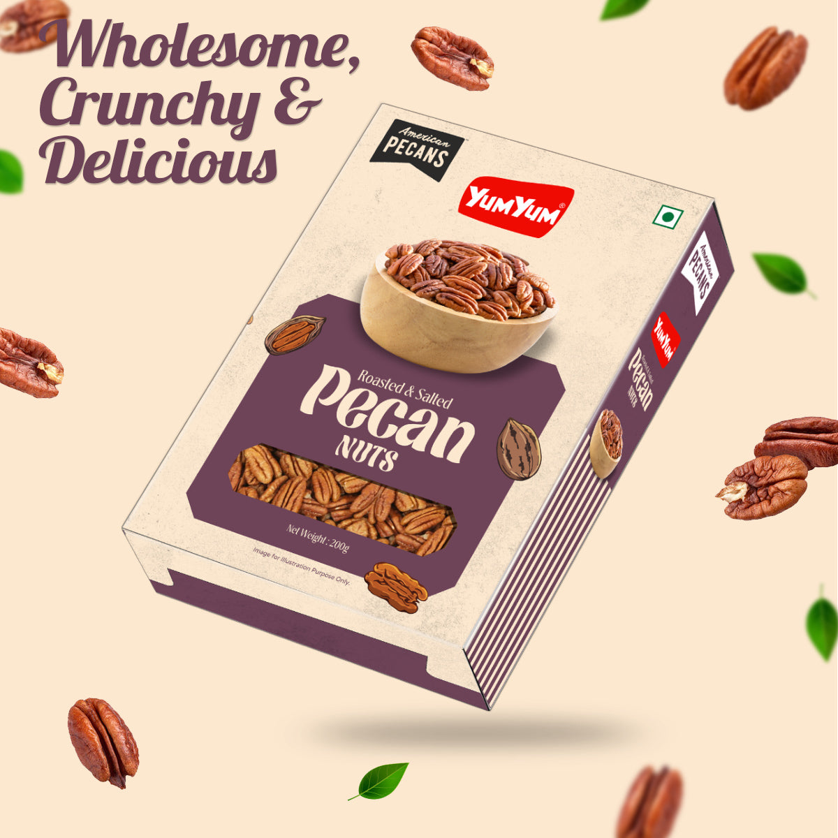 Yum Yum Roasted Pecan Nuts Box