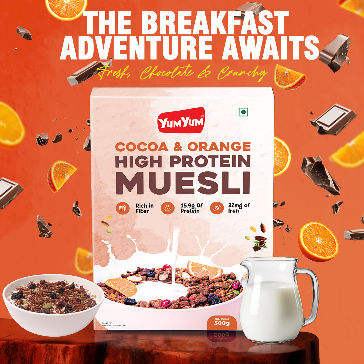 Yum Yum High Protein Muesli 500g Box