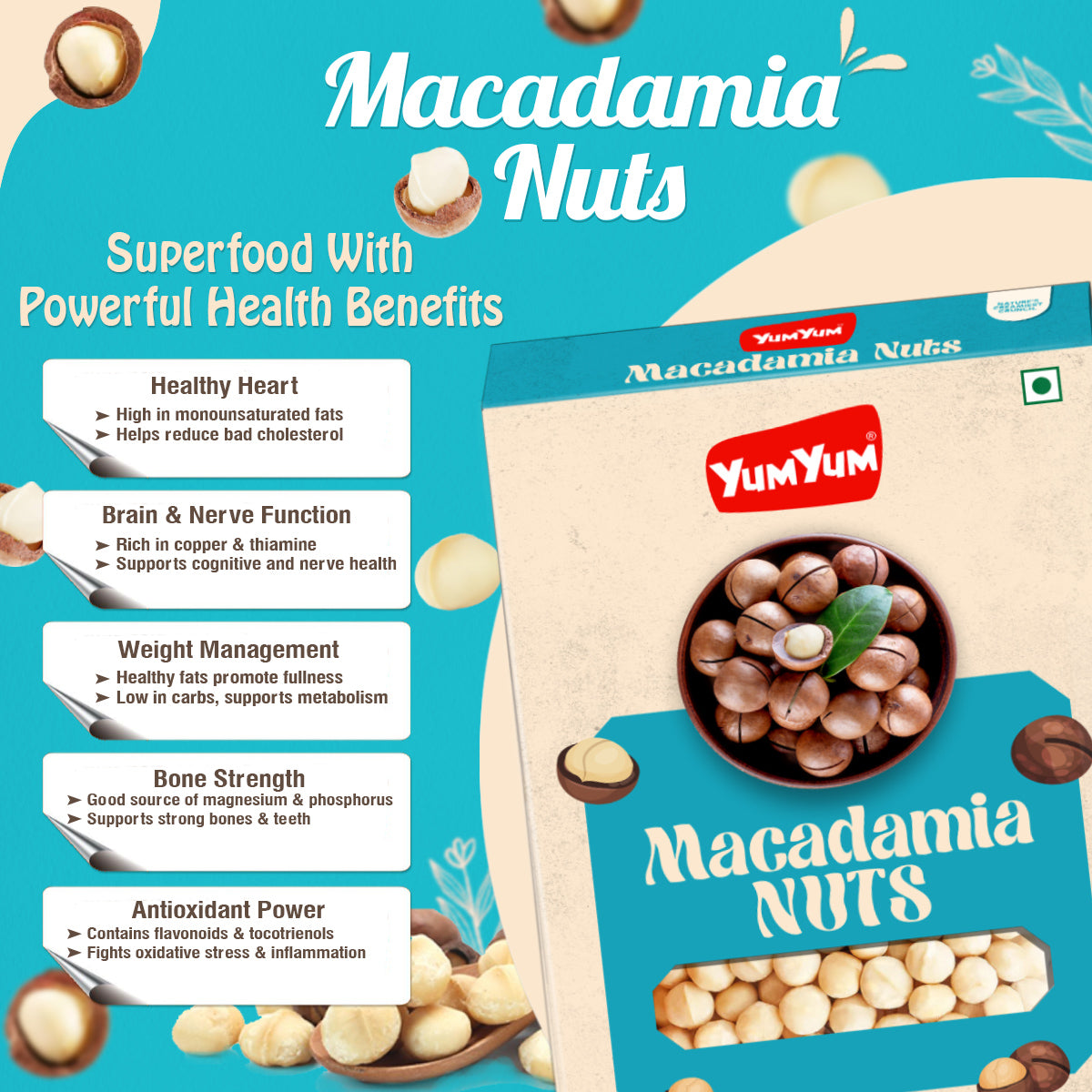 Yum Yum Premium Raw Macadamia Nuts Box