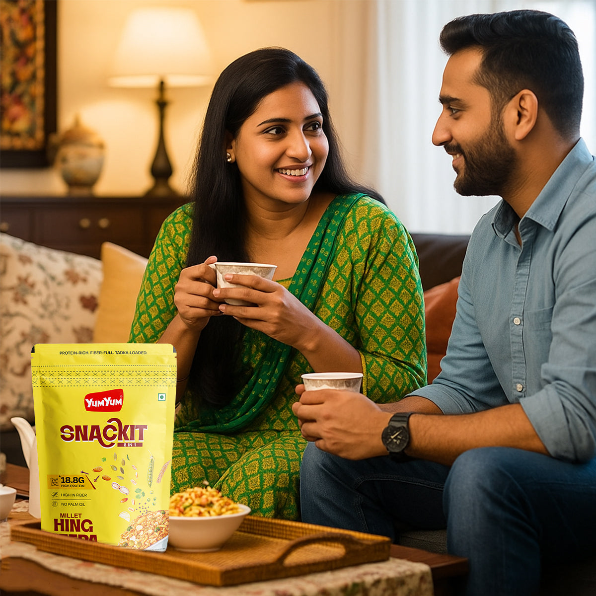 Yum Yum Hing Jeera Snackit-80g x Pack of 2 Pouch